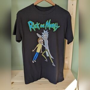 Rick and Morty Graphid Black Men's Short SleeveT-Shirt Size Medium